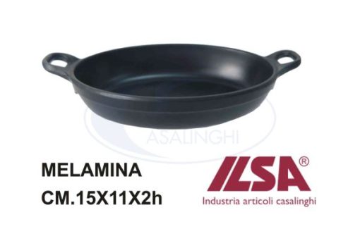 Tegame Ovale Melamina Cm.12X8 Nero-4712947792950