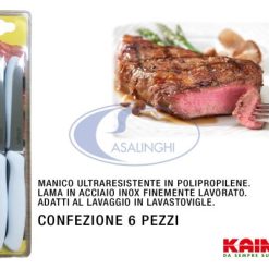 Coltello Bistecca Italicus Conf.6 Pz. Bianco-8008220042574
