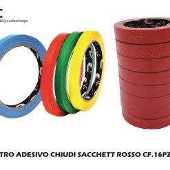 Nastro Adesivo Chiudi Sacchett Rosso Cf.16Pz. Pvc-8055732150785