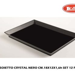 Vassoietto Crystal Nero Cm.18X12X1