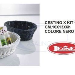 Cestino Vanity Ovale Cm.16X13X6H Nero-8024112105608