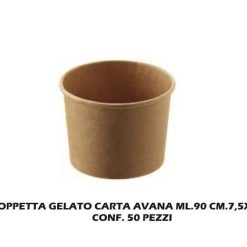 Coppetta Gelato Carta Avana Ml.90 Set 50 Pz. Cm.7