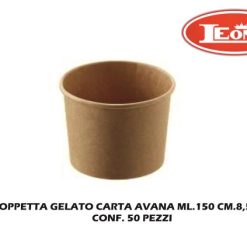 Coppetta Gelato Carta Avana Ml.150 Set 50 Pz. Cm.8