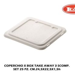 Coperchio X Box Take Away 3 Scomp. Set 25 Pz. Cm.24
