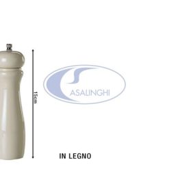 Macina Pepe E Sale Legno Color Perla Cm.15-8024112631978