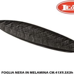 Foglia Nera In Melamina Cm.41X9