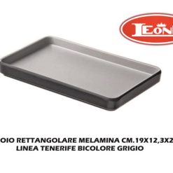 Vassoio Tenerife Bicolore Grigio Cm.19X12