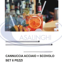 Cannucce Acciaio + Scovolo Cm.14