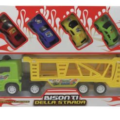 Camion Bisarca In Scatola Con 4 Auto-8059395892242