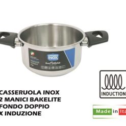 Casseruola Inox 2 Man. Cm.26 X Induzione-8055118990158