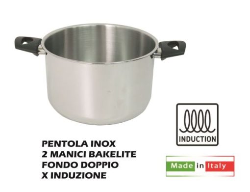 Pentola Inox 2 Man. Cm.16 X Induzione-8055118990196