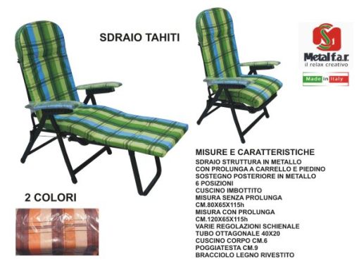 Sdraio Tahiti 2In1 Con Carrello E Piedino-8010486002094