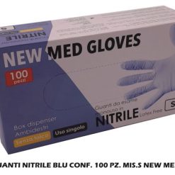 Guanti Nitrile Blu Conf. 100 Pz. Mis.S New Med-8055719540134
