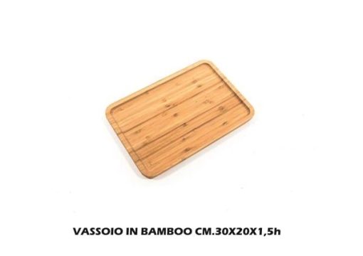 Vassoio Rettangolare Bamboo Cm.30X20X1