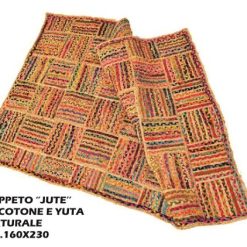 Tappeto Cotone E Juta ''Jute'' Cm.160X230 Naturale-8034052702270