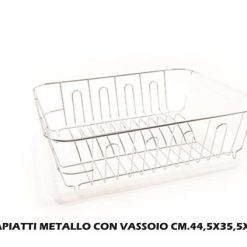 Scolapiatti Metallo Con Vassoio Cm.44