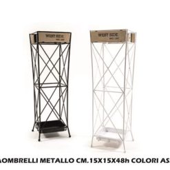 Portaombrelli Metallo Cm.15X15X48H Col. Ass.-8034052505659