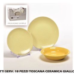 Piatti Serv. 18 Pz. Toscana Ceramica Col. Giallo-8034052707121