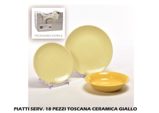 Piatti Serv. 18 Pz. Toscana Ceramica Col. Giallo-8034052707121