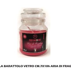 Candela Barattolo Vetro Cm.7X10H Aria Di Fragolino-8034052708951