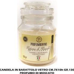 Candela Barattolo Vetro Cm.7X10H Profumo Di Moscato-8034052708975