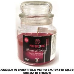 Candela Barattolo Vetro Cm.10X14H Aroma Di Chianti-8034052708999