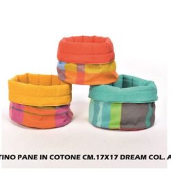 Cestino Pane In Cotone Cm.17X17 Dream Col. Ass.-8034052710886