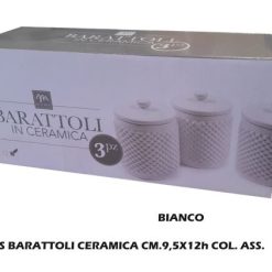 Tris Barattoli Ceramica Cm.9