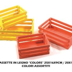 Cassette Legno Set 2 Pz. Cm.25X16X9H Cm.20X13X8H Ass.-8034052712743
