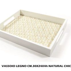 Vassoio Legno Cm.30X24X4H Natural Chic-8034052515436