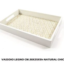 Vassoio Legno Cm.38X25X5H Natural Chic-8034052515443