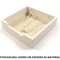 Portatovaglioli Legno Cm.20X20X5