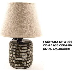 Lampada Da Tavolo New Colony Base Ceramica Cm.25X36H-8034052715584