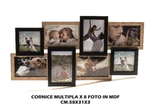 Portafoto Multipla X 8 Foto In Mdf Cm.58X31X3-8034052716444