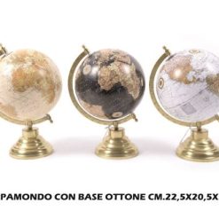 Mappamondo Base Ottone Cm.22