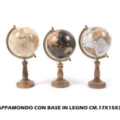Mappamondo Con Base Legno Cm.17X15X33H-8034052318549