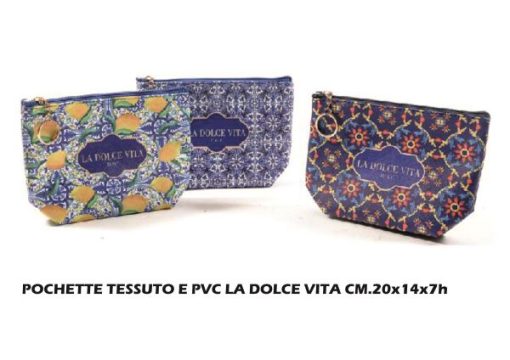 Pochette Tessuto La Dolce Vita Cm.20X14X7H Ass.-8034052718936