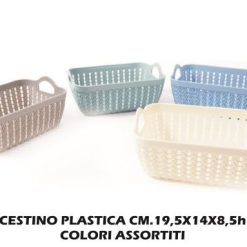 Cestino Plastica Rettangolare Cm.19