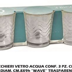 Bicchiere Acqua Cf.3Pz. Cl.26