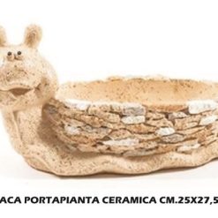 Lumaca Portapianta Ceramica Cm.25X27