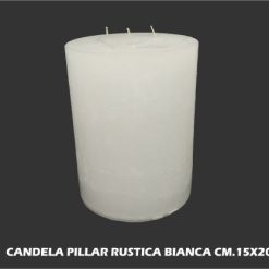 Candela Pillar Rustica Bianca Cm.15X20H-8034052430142