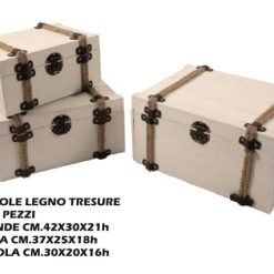 Scatole Legno Set 3 Pz. Treasure-8034052336727