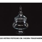 Vaso Vetro Potiche Cm.14X30H Trasparente-8034052248174
