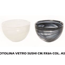 Ciotolina Vetro Sushi Cm.9X6H Col. Ass.-8034052690195