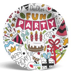 Piatto Tondo 9'' Set 6 Pz. Buon Compleanno-8056184004213