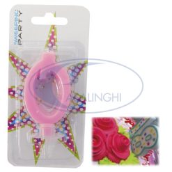 Candelina Cm.9 Numero 0 Colore Rosa-8050539170332