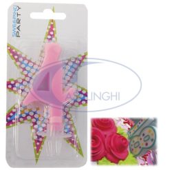Candelina Cm.9 Numero 4 Colore Rosa-8050539170370
