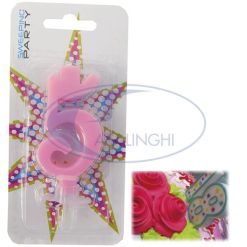 Candelina Cm.9 Numero 5 Colore Rosa-8050539170387