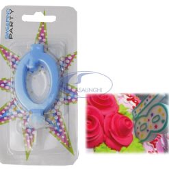 Candelina Cm.9 Numero 0 Colore Celeste-8050539170431