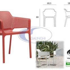 Poltrona Net New C/Braccioli Corallo Nardi Garden-8010352326750